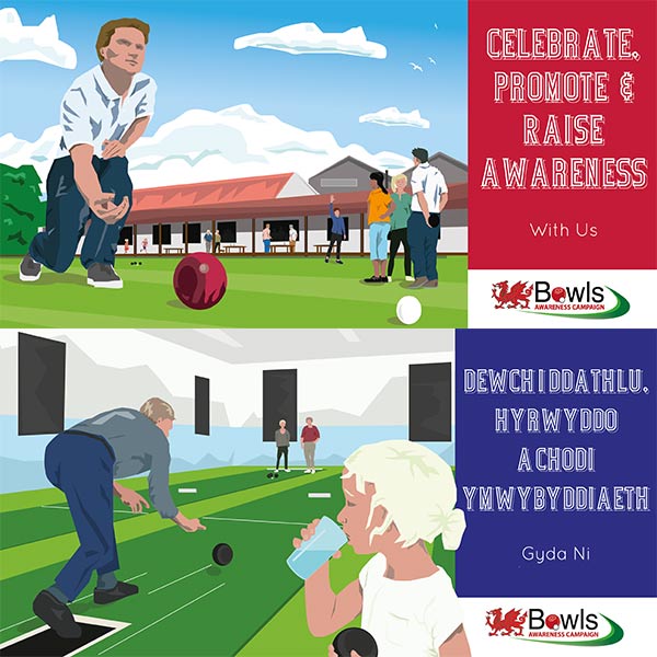 Bowls Wales Illustration, Outdoor Bowls, Short Mat Bowls
