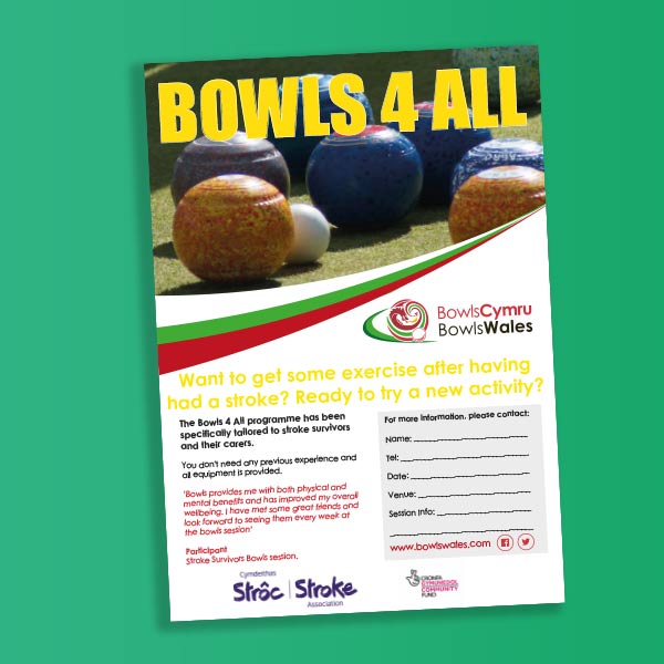 Bowls Wales Poster, Bowls 4 All