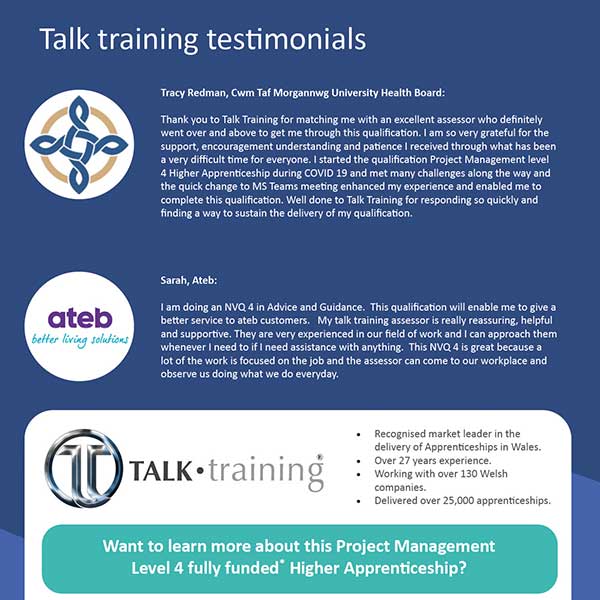 Talk training, publicity
