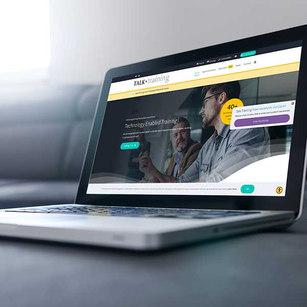 Talk training, website and laptop